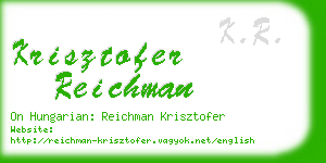 krisztofer reichman business card